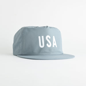 USA Recycled Nylon Quick Dry Hat - mineral blue