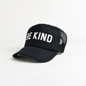 Be Kind Recycled Trucker Hat - black