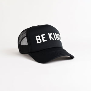 Be Kind Recycled Trucker Hat - black