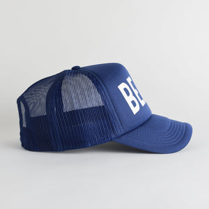 Beach Recycled Trucker Hat - cobalt
