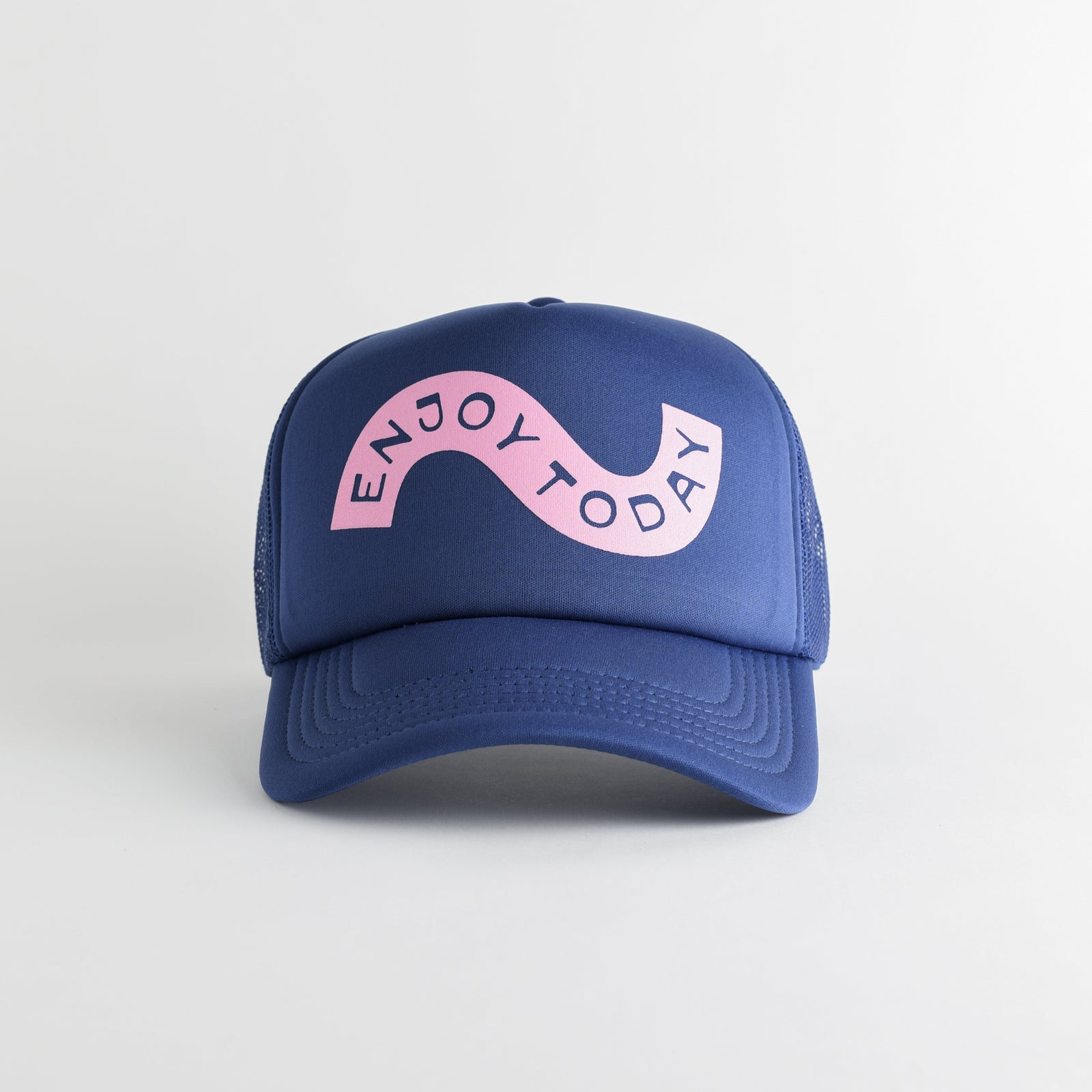Enjoy Today Recycled Trucker Hat - cobalt