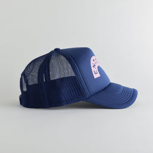 Enjoy Today Recycled Trucker Hat - cobalt