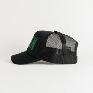 St. Patrick's Day Green Recycled Trucker Hat - black