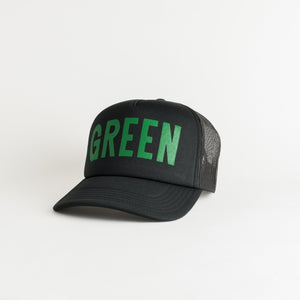 St. Patrick's Day Green Recycled Trucker Hat - black