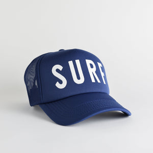 Surf Recycled Trucker Hat - cobalt