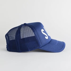 Surf Recycled Trucker Hat - cobalt