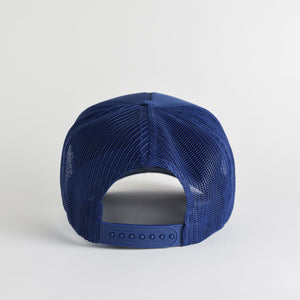 Heart Recycled Trucker Hat - cobalt blue
